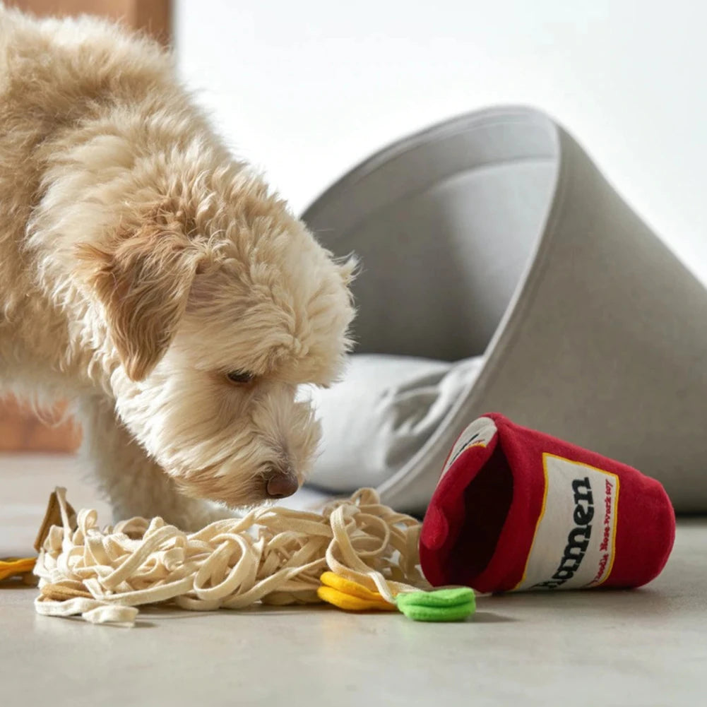 Dog Puzzle Toy Noodle Shape Leaking Food Toy Dog Nosework Training Toy Interactive Enrichment Toy for Small Medium Dogs