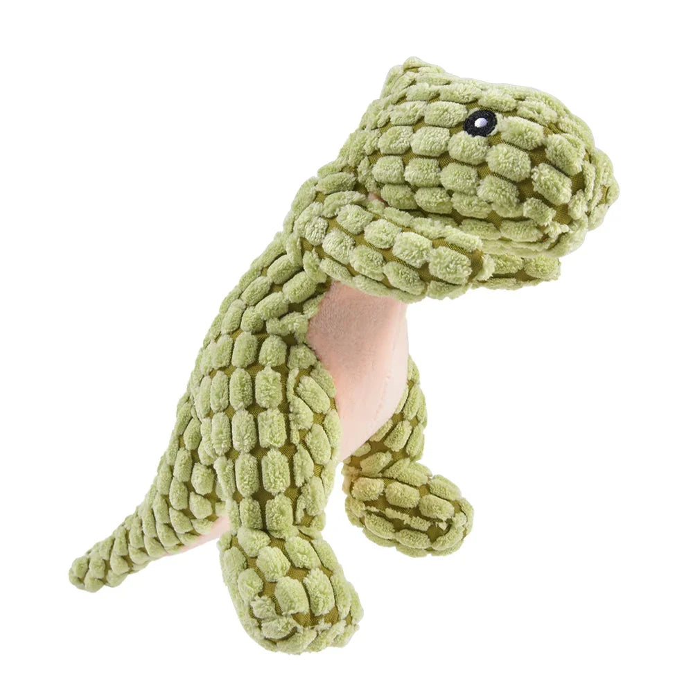 Interactive Chewy Plush Animal and Dinosaur Shaped Toys for Small Dogs