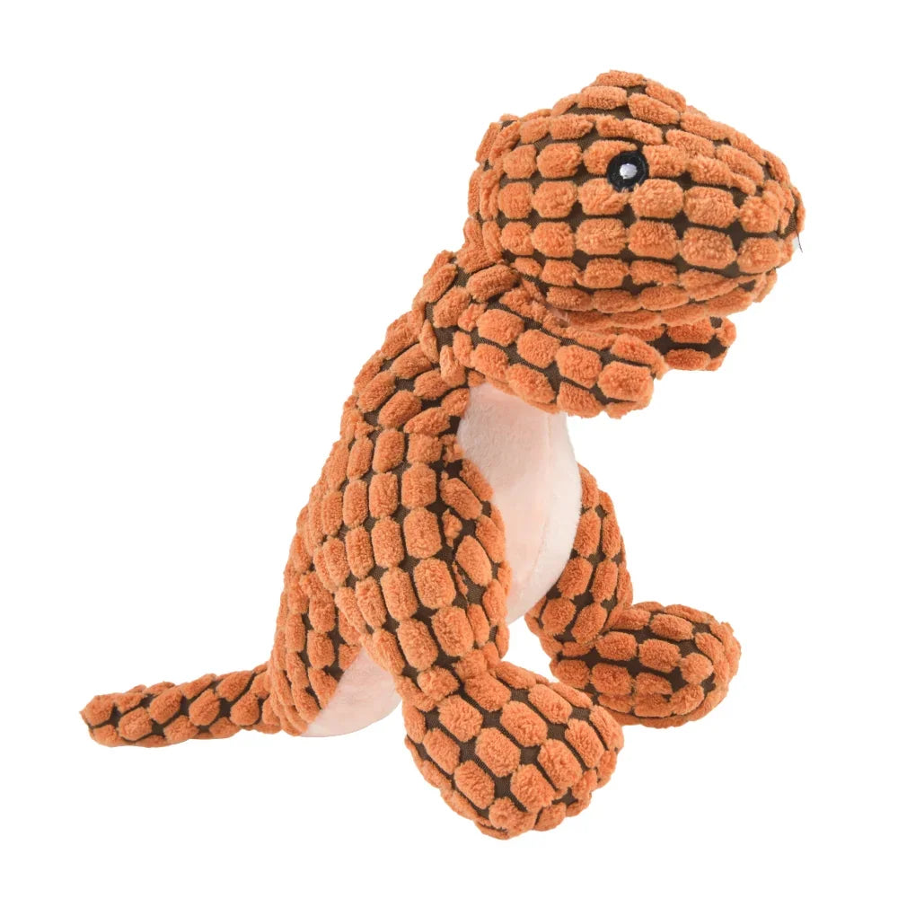 Interactive Chewy Plush Animal and Dinosaur Shaped Toys for Small Dogs