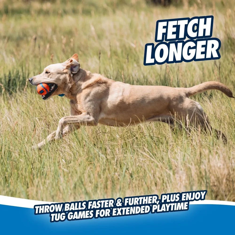 Dog Tug Toy with Ball and Pull Strap Interactive Chew Toy for Aggressive Chewers All Sized Dogs Tough Durable Rubber Ball for Tug of War Fetch Outdoor Play Teeth Cleaning