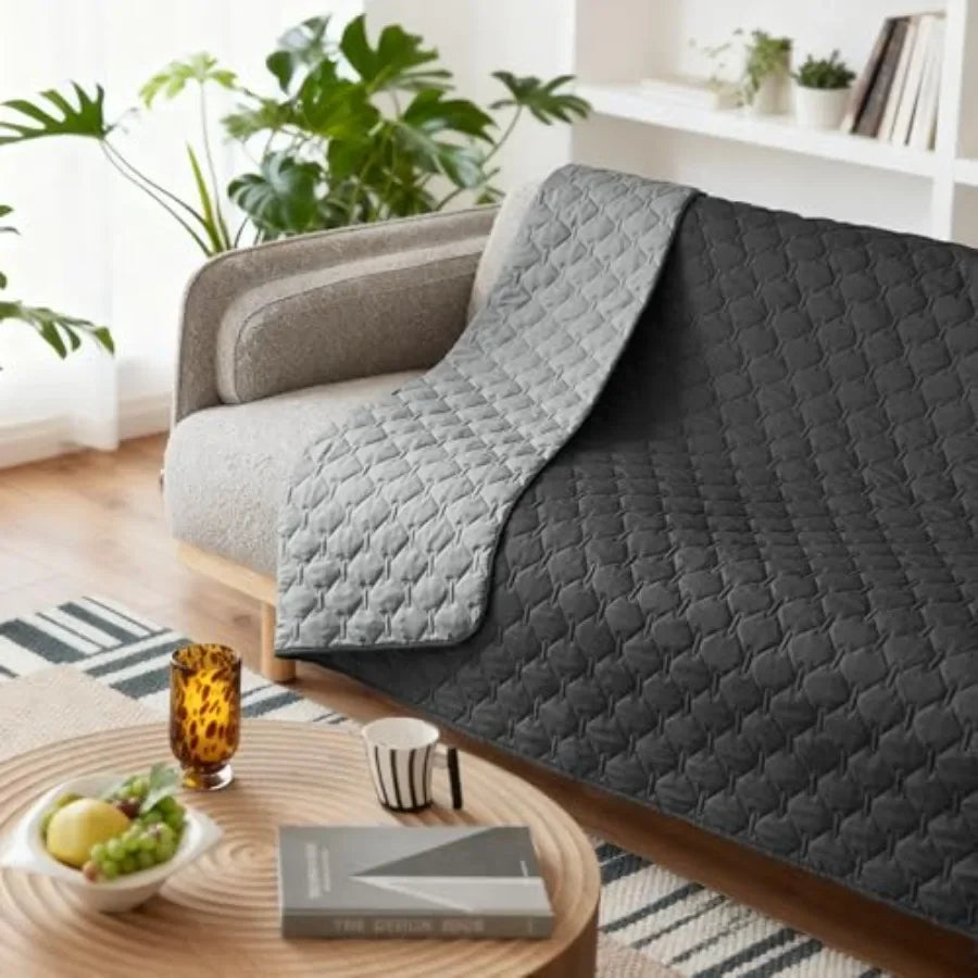 Double Sided Waterproof Dog Blanket Soft Pet Bed Cover Reversible Protect Furniture Couch Sofa Car for Small to Large Dogs