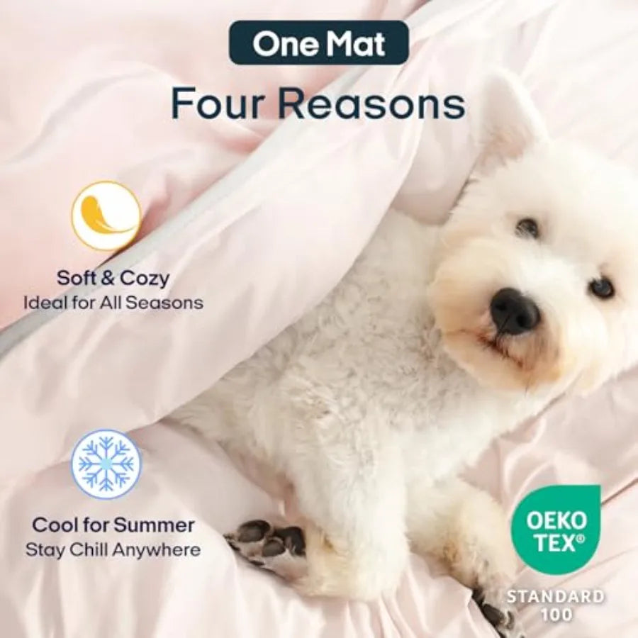 Premium Cooling Blanket for Dogs-Lightweight Fluffy Pet Throw and Bed Cover, Cooling Mat for Dogs and Puppies - Breathable,
