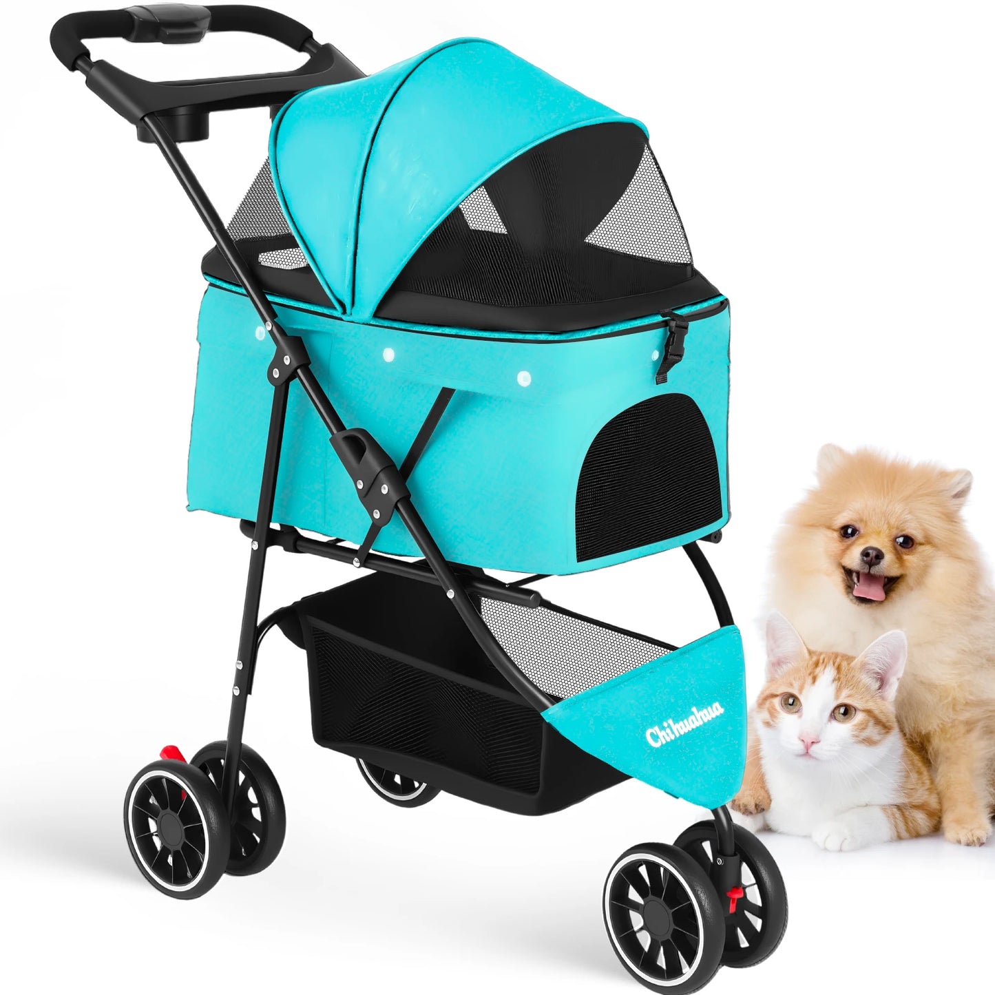 Pet Stroller For Small Dogs, Travel Portable Dog Stroller, Foldable Dog Carrier Strolling