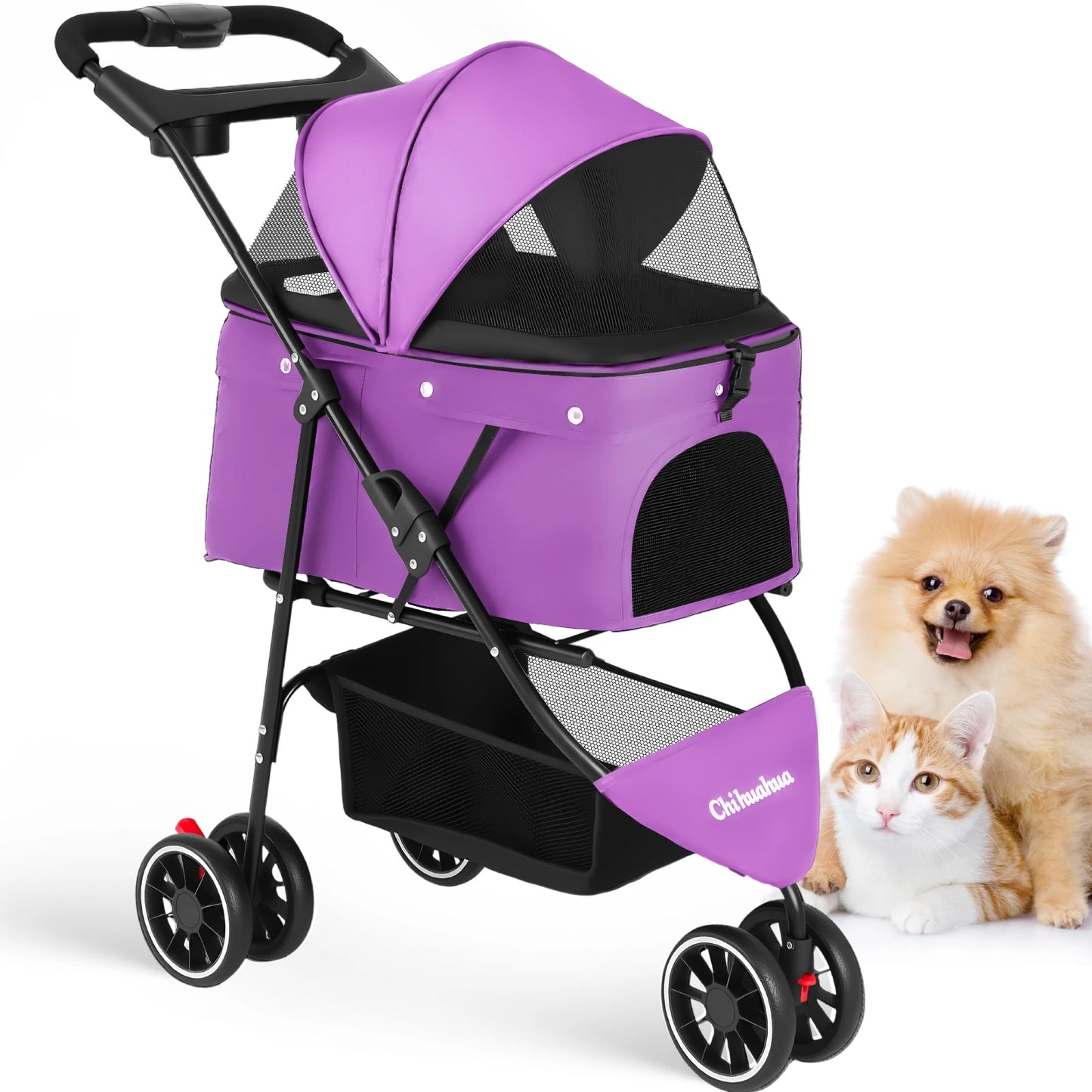 Pet Stroller For Small Dogs, Travel Portable Dog Stroller, Foldable Dog Carrier Strolling