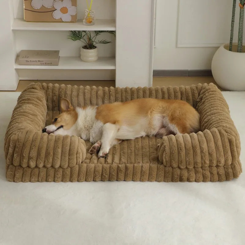 Calming Dog Bed Orthopedic Memory Foam Sofa Couch Waterproof Removable Cover Plush Mat for Small, Medium, and Large Dogs
