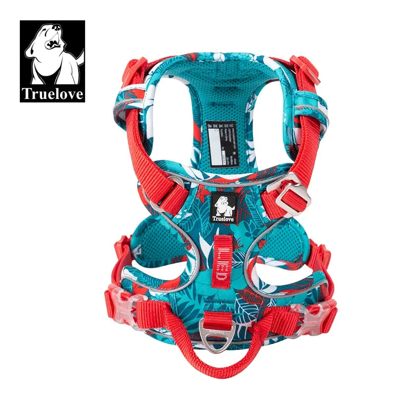 Dog Harness Camouflage Reflective Nylon Special Edition and Upgrade Version Easy to Adjust TLH5653, Explosion-proof Harness
