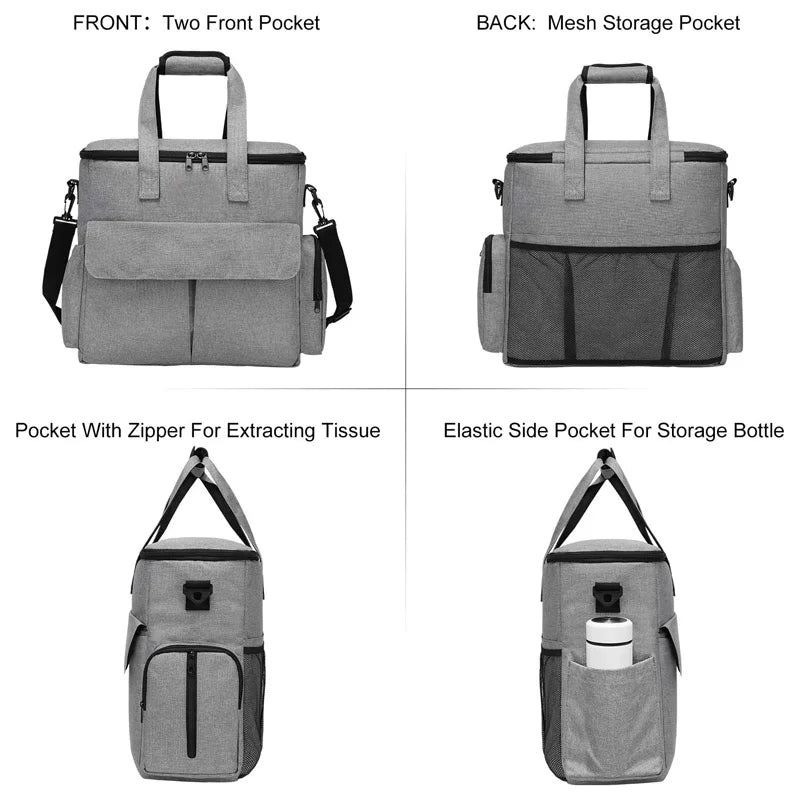 Travel Bag Set Airline Approved Dog Travel Organizer Weekend Tote Multi Function Pockets Supplies Bowls Containers