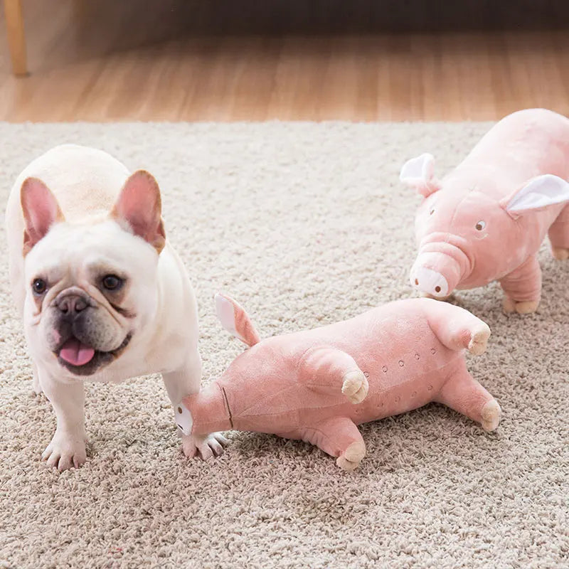 Plush Pig Soothing Sleeping Toys for Small Dogs French Bulldog Bite Molar Venting Supplies Puppy Dog Playing Toy