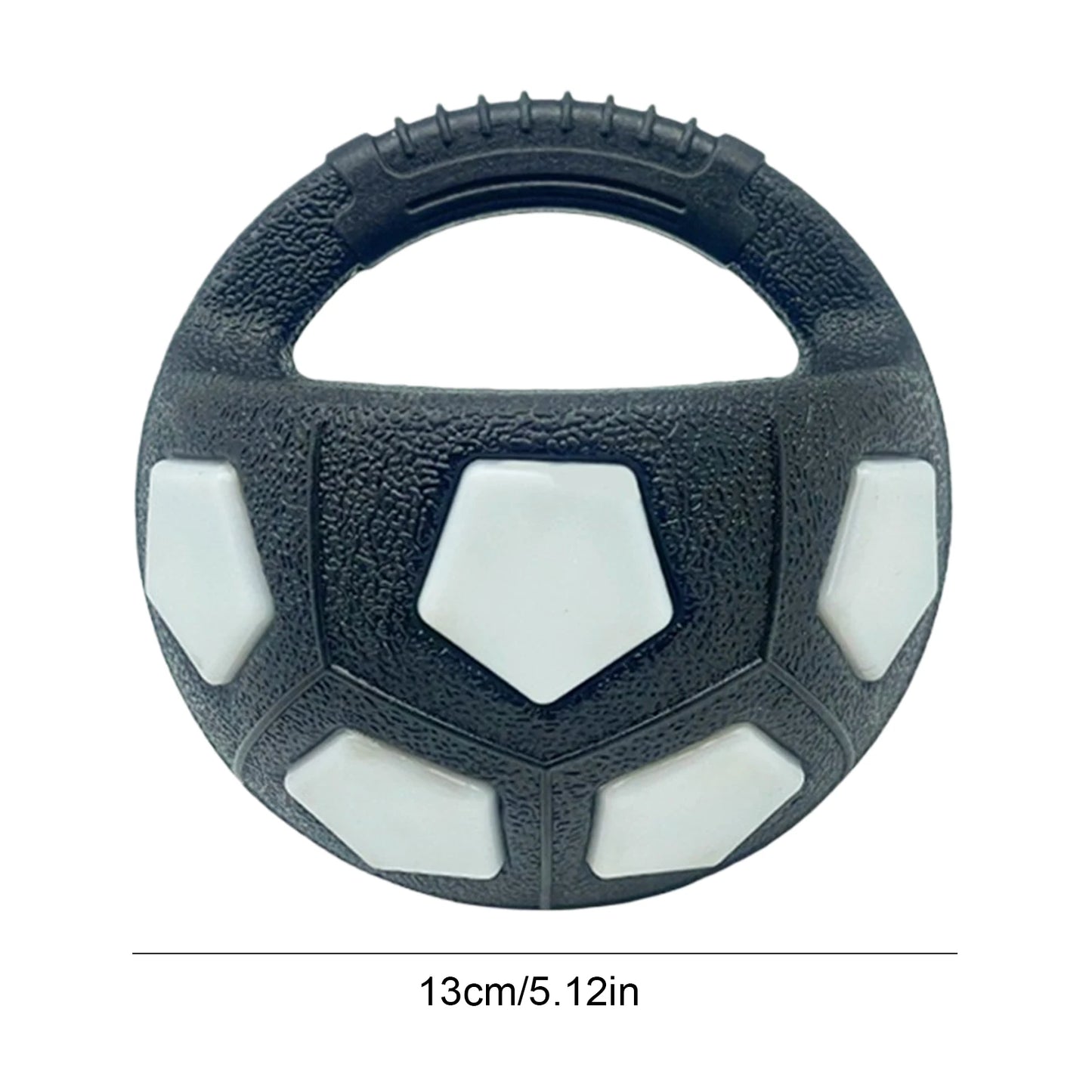 Dog Calming Ball with Handle Football Shape Interactive Squeaky Toy for Small Medium Large Breeds