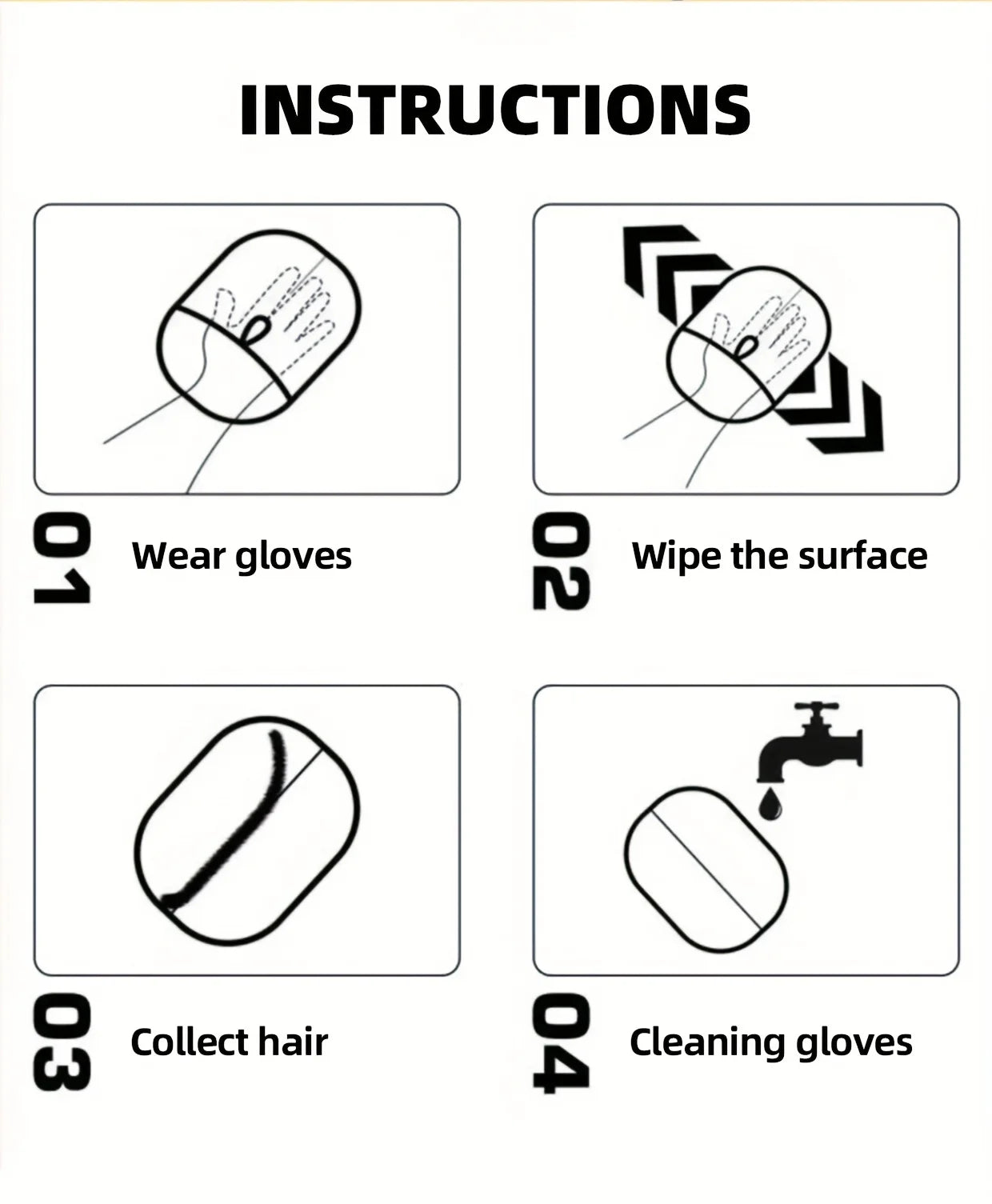 2-Piece Pet Hair Removal Gloves – Double-Sided Glove Style Brushes, Anti-Shedding Grooming Gloves, Grooming Supplies