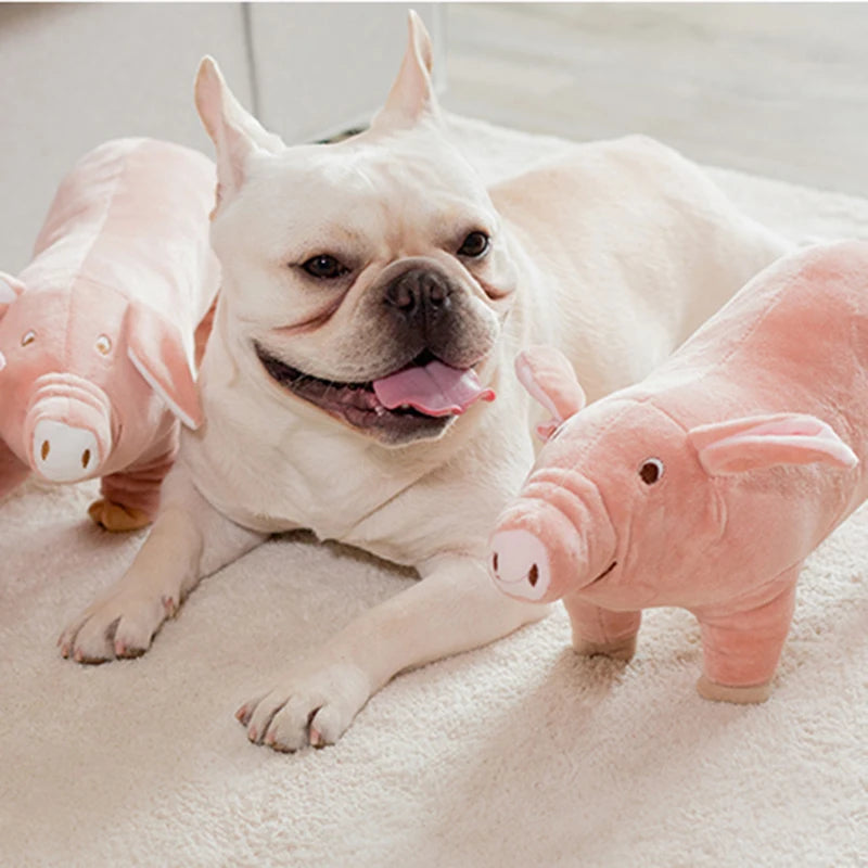 Plush Pig Soothing Sleeping Toys for Small Dogs French Bulldog Bite Molar Venting Supplies Puppy Dog Playing Toy