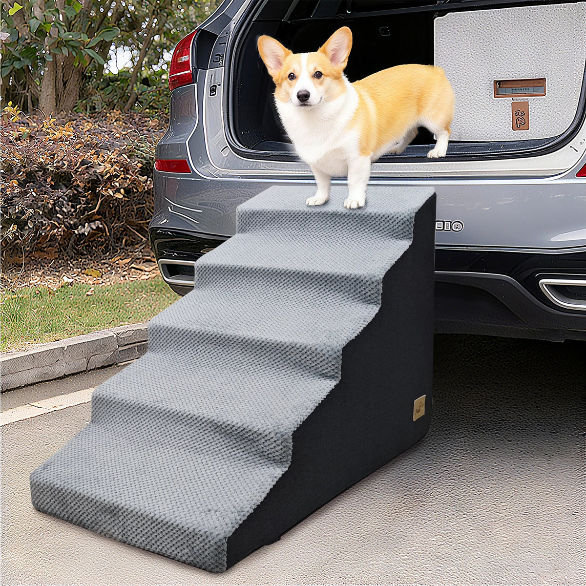 Small Dog Stairs, Ramp, Ladder High-Density Foam Sponge Dogs Sofa Removable and Washable Training Pet Ramp Stairs 3/4/5 Steps