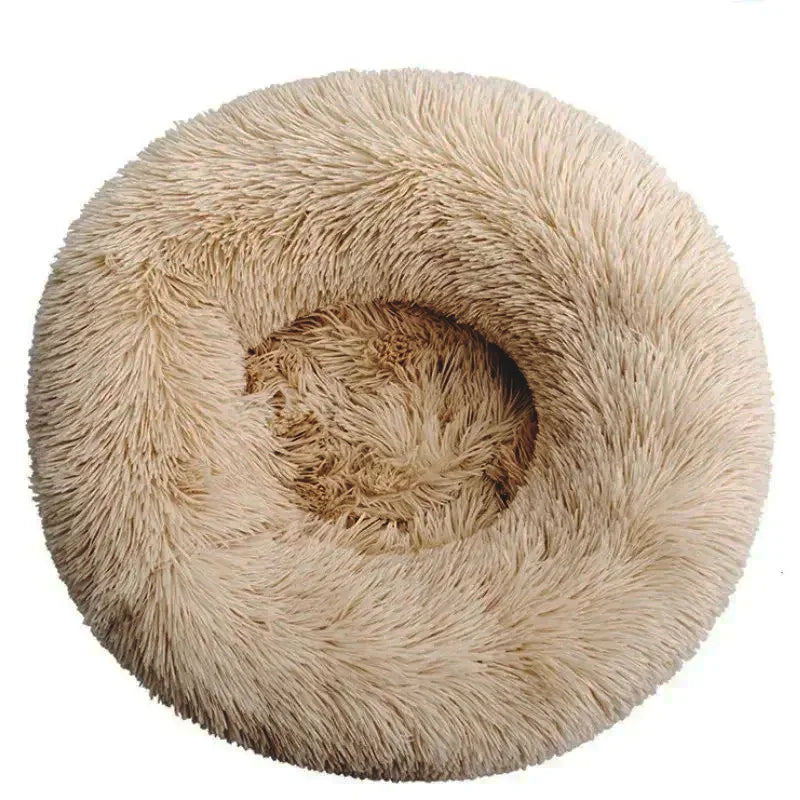 Round Dog Bed Winter Warm Cat Bed Plush Basket for Dog Washable Pet Bed for Small Medium Large Dog Sofa Cat