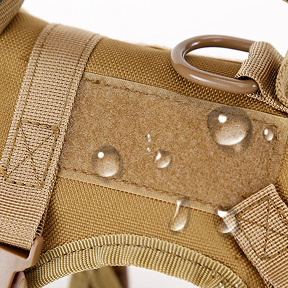 Tactical Puppy Harness Leash Set For Small Dogs, Adjustable Harnesses Vest For Training Walking Military Dog Accessories