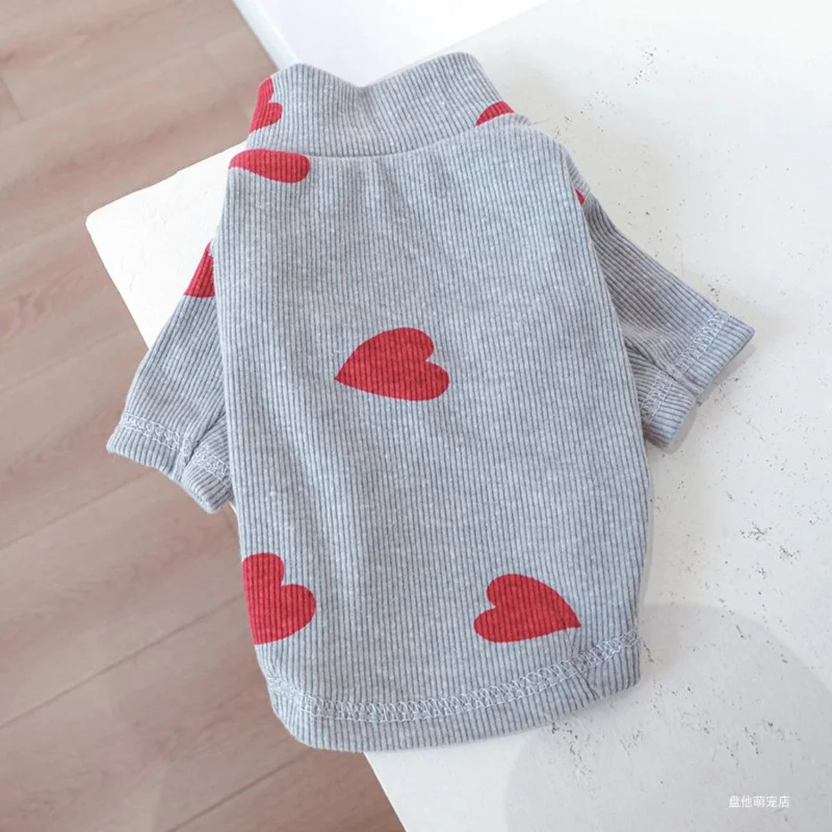 Small Dog Puppy Clothes Shirt Fit Small Dog Pet All seasons Love printed Valentine's Day bottom shirt