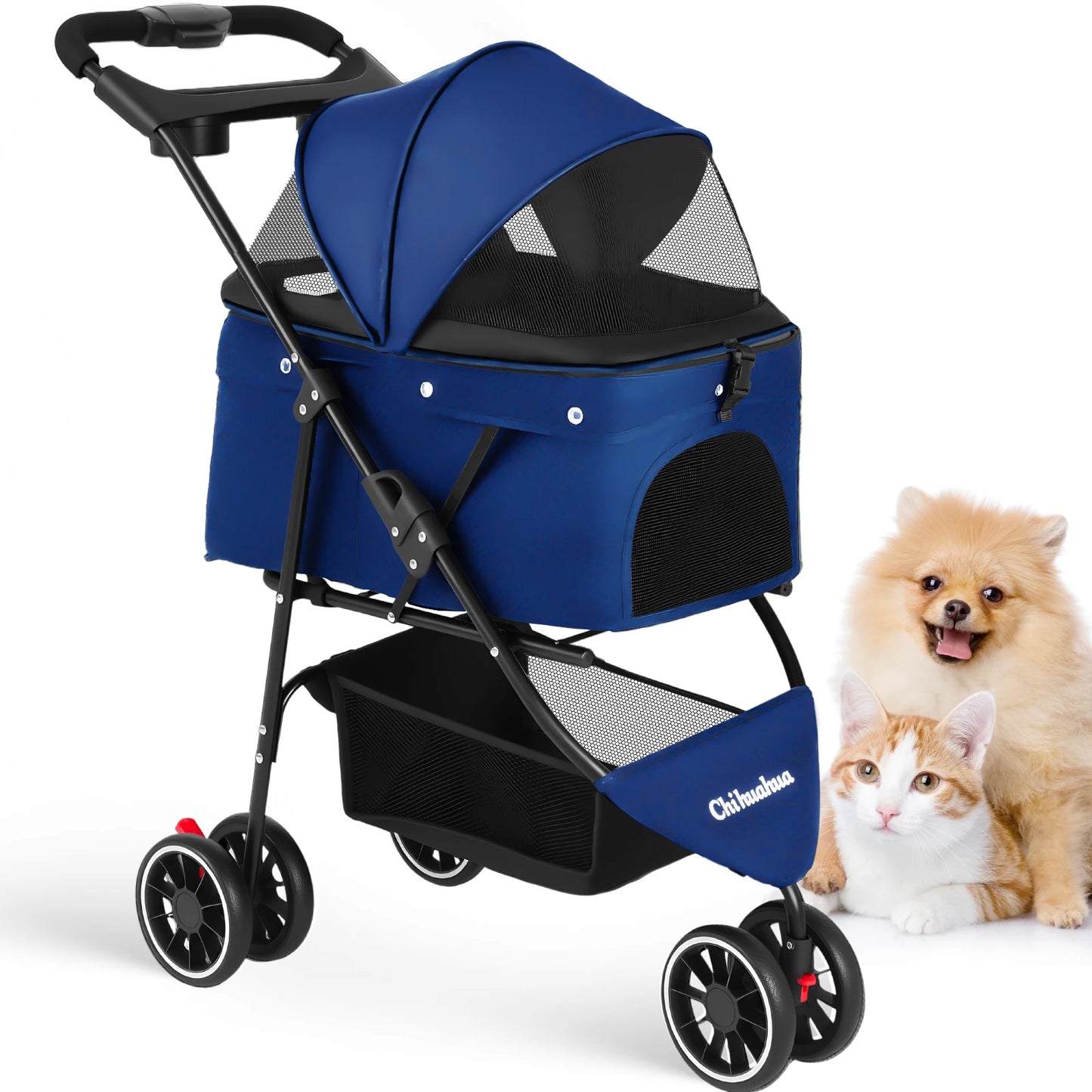 Pet Stroller For Small Dogs, Travel Portable Dog Stroller, Foldable Dog Carrier Strolling