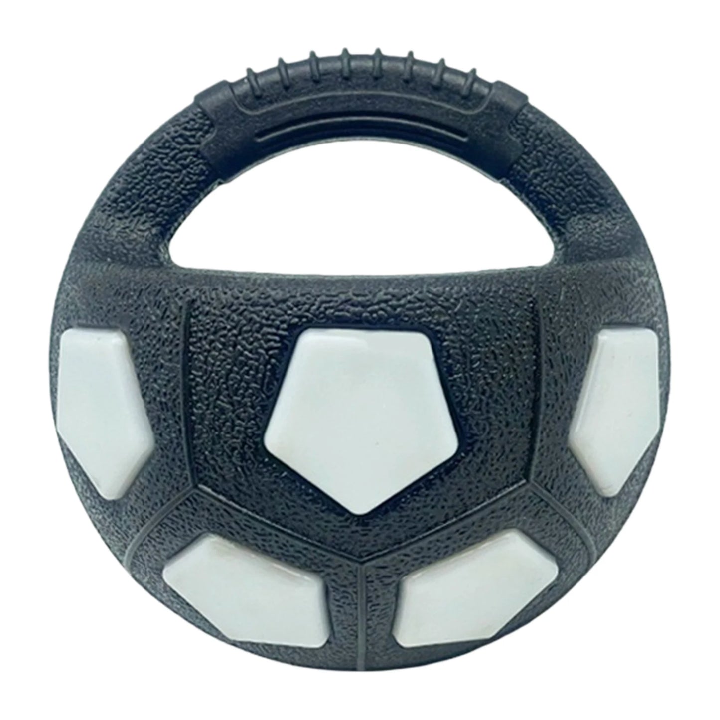 Dog Calming Ball with Handle Football Shape Interactive Squeaky Toy for Small Medium Large Breeds