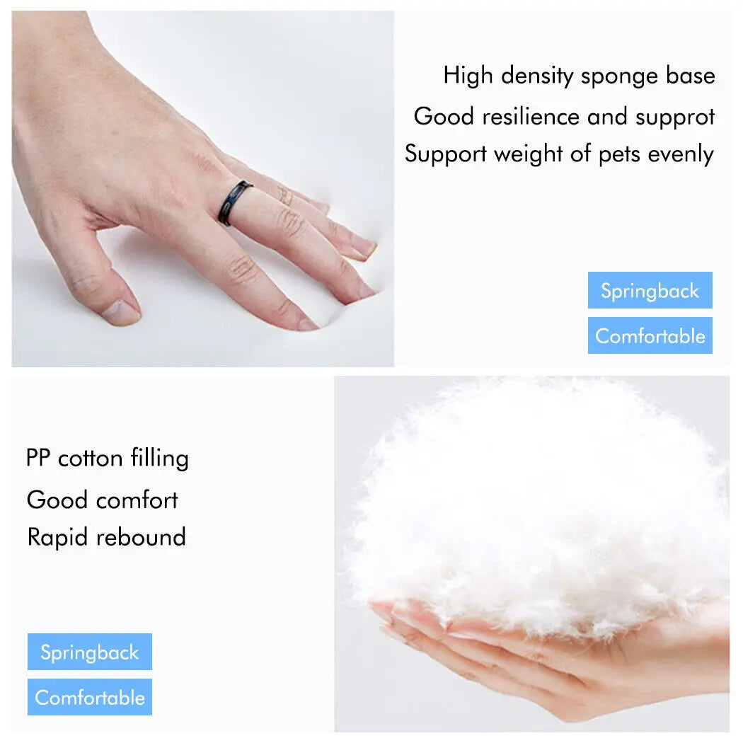 Dog Bed Small, Medium and Large Orthopedic Pet Mattress Couch Sleeping Bed Cushion with Removable Washable Cover Soft Sponge Foam