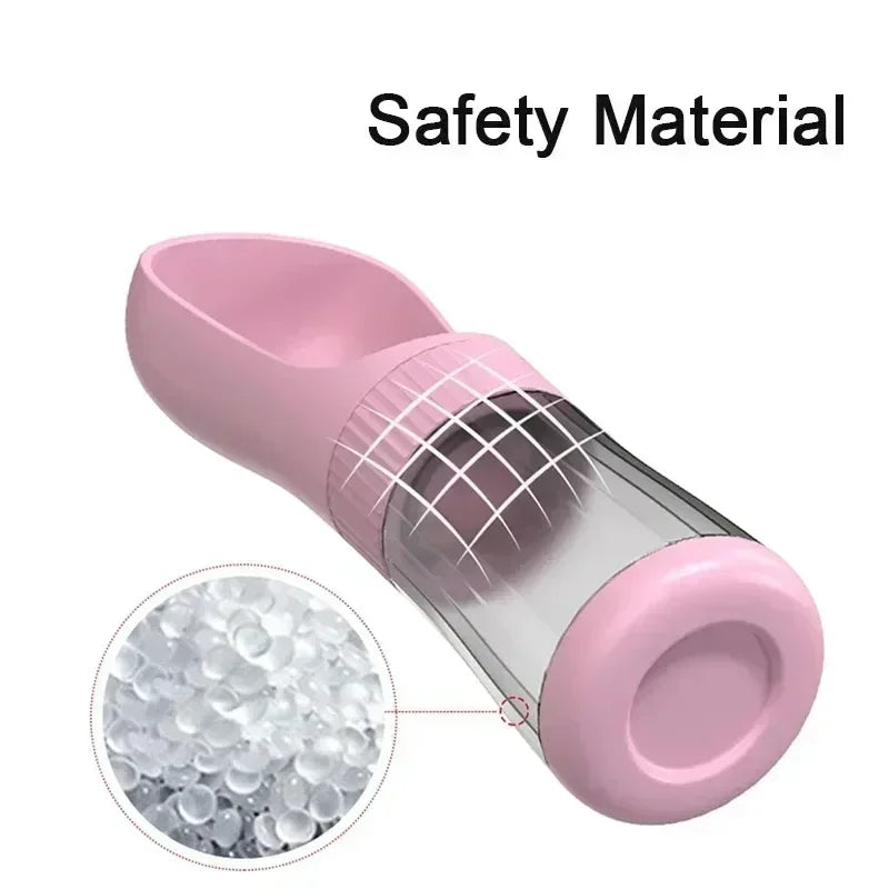 Portable Dog Water Bottle 320ML With Food Container Travel 2 in 1 Pet Water Dispenser For Small, Medium, and Large Dogs Drinking Bowls