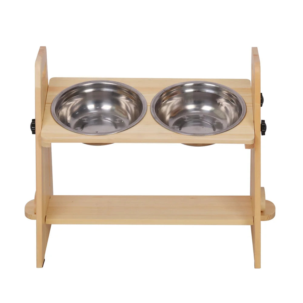 Height Adjustable Elevated Dog Bowls Tall Raised Feeder Stand Dog Food Water Bowl Feeder Station for Small, Medium and Large Dogs
