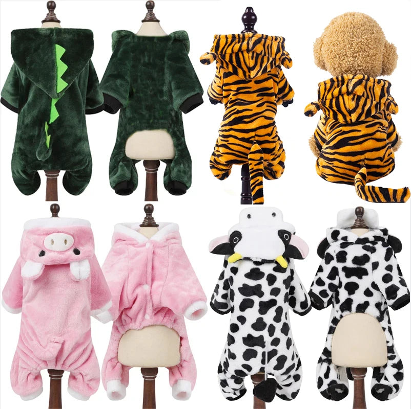 Pet Dog Clothes Soft Warm Fleece Dogs Jumpsuits, Pet Clothing for Small Dogs Puppy, Hoodies Chihuahua Yorkshire Costume Coats
