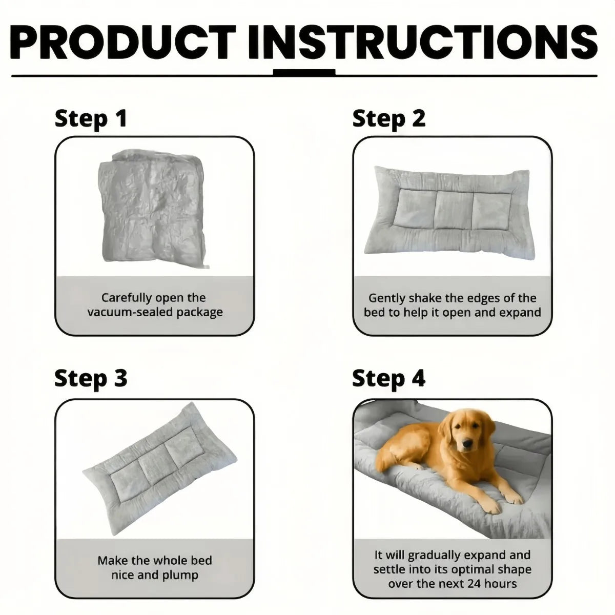 All Season Thickened Plush Dog Bed - Spacious Anti-Slip Pet Sofa for Small and Medium Dogs - Super Soft Washable Polyester