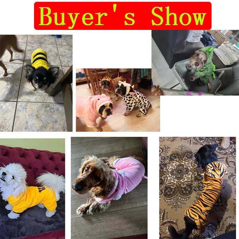 Pet Dog Clothes Soft Warm Fleece Dogs Jumpsuits, Pet Clothing for Small Dogs Puppy, Hoodies Chihuahua Yorkshire Costume Coats