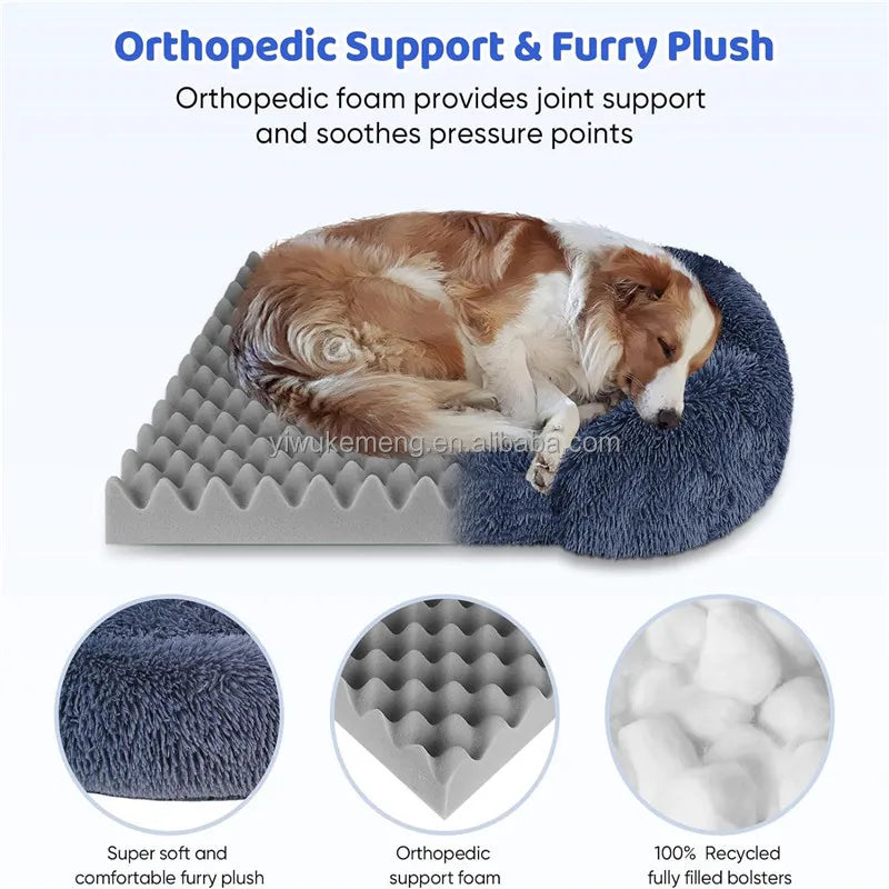 Thickened Orthopedic Dog Bed for Small to Large Dogs - Egg Sponge, Easy to Remove and Wash Plush Cover, Durable Pet Bed