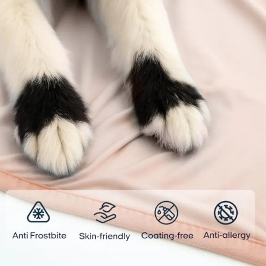 Premium Cooling Blanket for Dogs-Lightweight Fluffy Pet Throw and Bed Cover, Cooling Mat for Dogs and Puppies - Breathable,