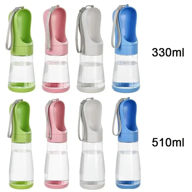 Portable Dog Water Bottle 320ML With Food Container Travel 2 in 1 Pet Water Dispenser For Small, Medium, and Large Dogs Drinking Bowls