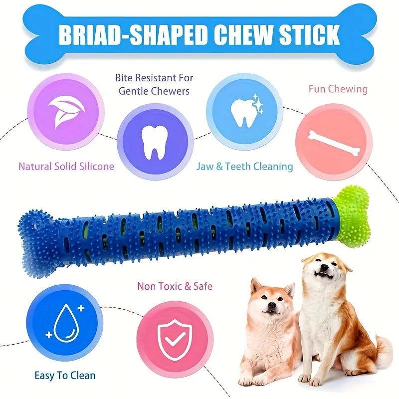 Pet Teeth Grinding Toy for Dogs, Dental Chew Stick Bite Training Toy for Cats & Dogs, Cleaning Chew Christmas Gift