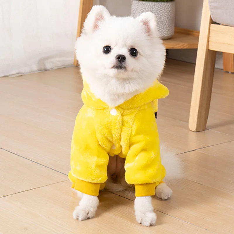Pet Dog Clothes Soft Warm Fleece Dogs Jumpsuits, Pet Clothing for Small Dogs Puppy, Hoodies Chihuahua Yorkshire Costume Coats