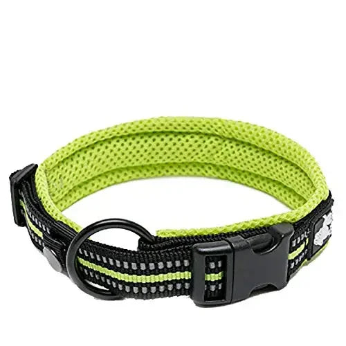 Pet Dog Collar Nylon Adjustable Webbing Padded Soft Reflective Durable Heavy Duty Training Custom Luxury