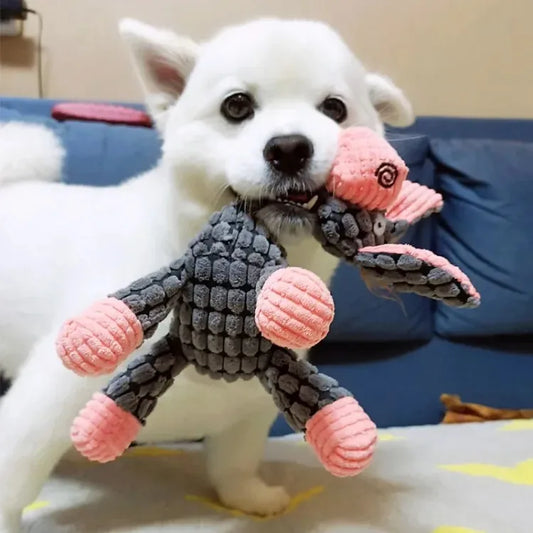 Plush Squeaky Puppy Chew Toys Teething Training Dog Toys for Small Dogs Cute Donkey or Bunny Designs