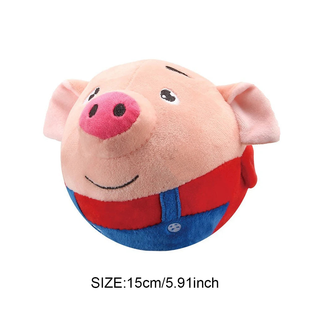 Active Moving Pet Plush Toy Bite Resistant Plush Automatic Bouncing Toys Self-Moving Chewable for Dog Indoor Playing