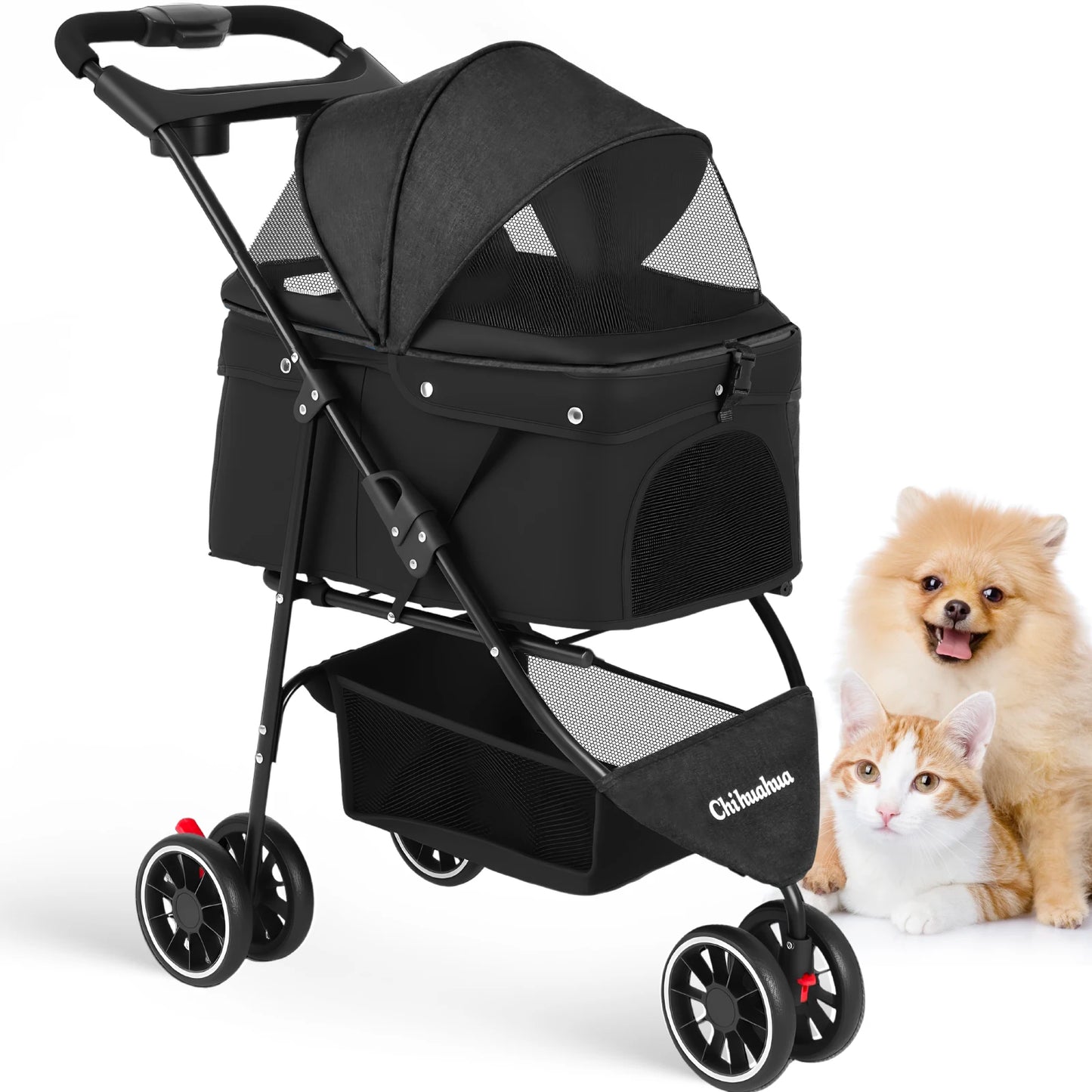 Pet Stroller For Small Dogs, Travel Portable Dog Stroller, Foldable Dog Carrier Strolling