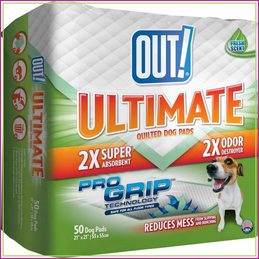 Large Disposable Dog Pee Pads, 21x21, 50 Count, Leak Proof Quilted Training Pads with Pro-Grip, Fast Drying, Non Slip, Indoor Pet Potty Supplies