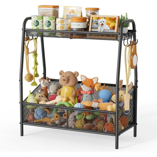 Large Dogs Toy Bin with Storage Organizer, Chew-Resistant Toy Box for Dog Supplies, Pet Toy Box and Storage