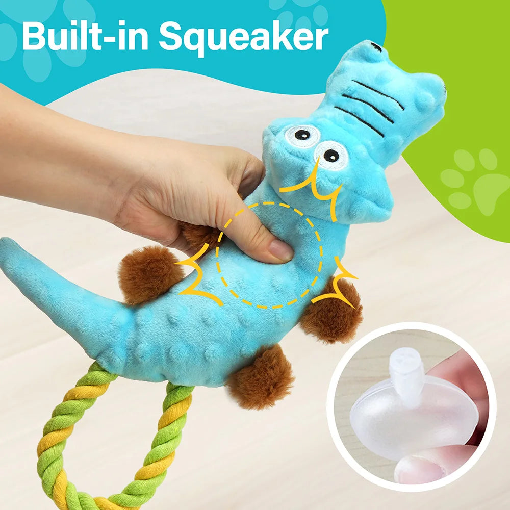 Small Dog Squeaky Toy, 2 Pack, Tug of War Dog Toys for Dogs Interactive Plush Puppy Chew Toy Plush Sound Squeak Toys Pet Supplies