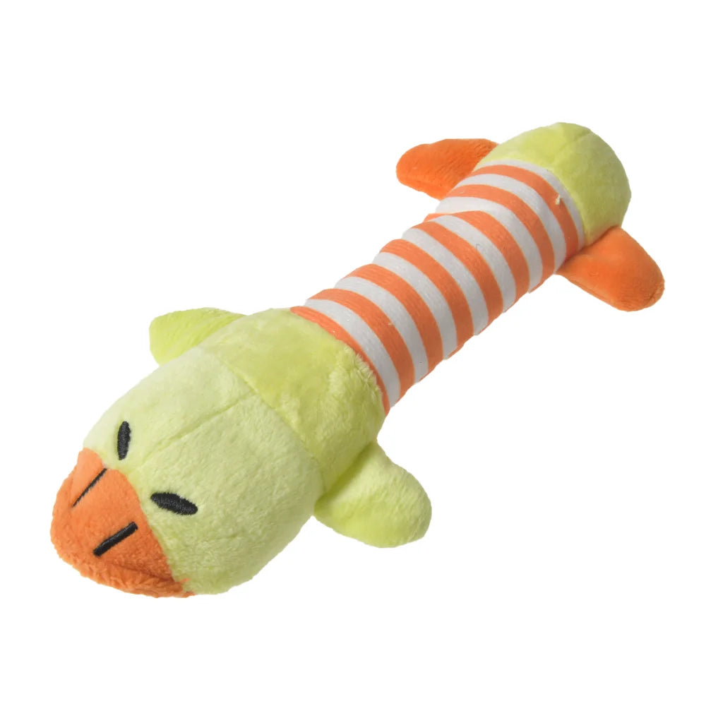 Interactive Chewy Plush Animal and Dinosaur Shaped Toys for Small Dogs
