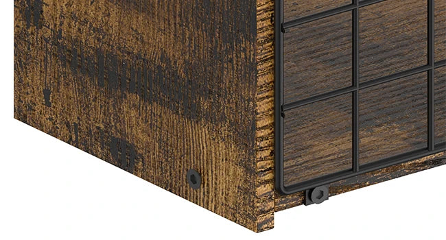 Metal Dog Toy Basket Organizer Wooden Pet Storage Box for Puppy/Small Dogs Multi-Purpose Chest for small dog toys