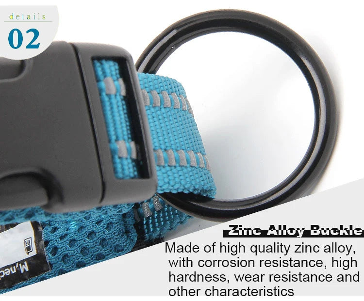 Dog Walking Collar Comfort Padded with Buckle Nylon Traveling Collar Tactical Dog Supplies 11 Colors Size XXS-XXXL