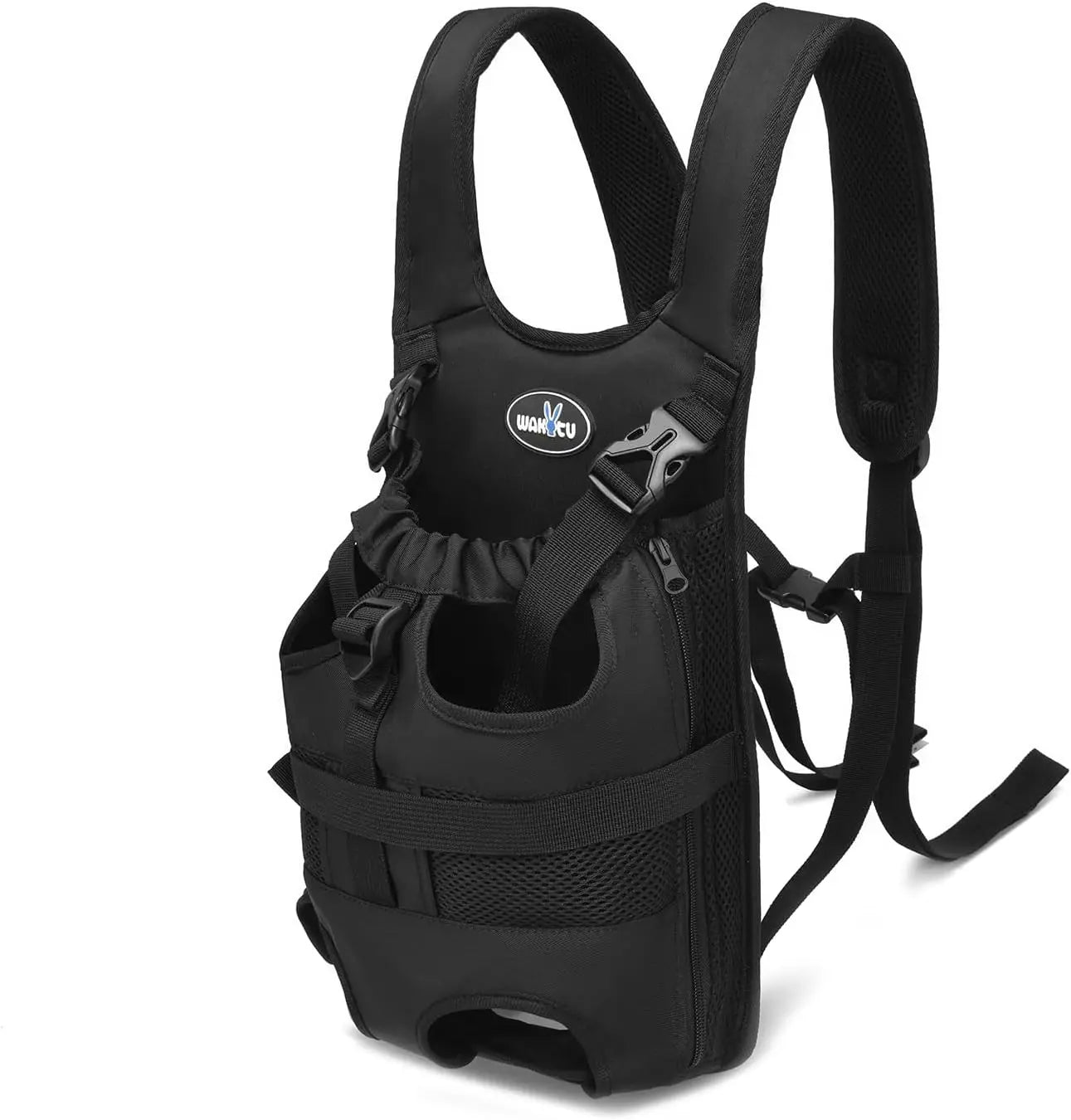 Dog Front Carrier Backpack for Small Dogs, Legs Out Pet Sling with Adjustable Padded Shoulder Straps, Easy-Fit for Travel Hiking Camping