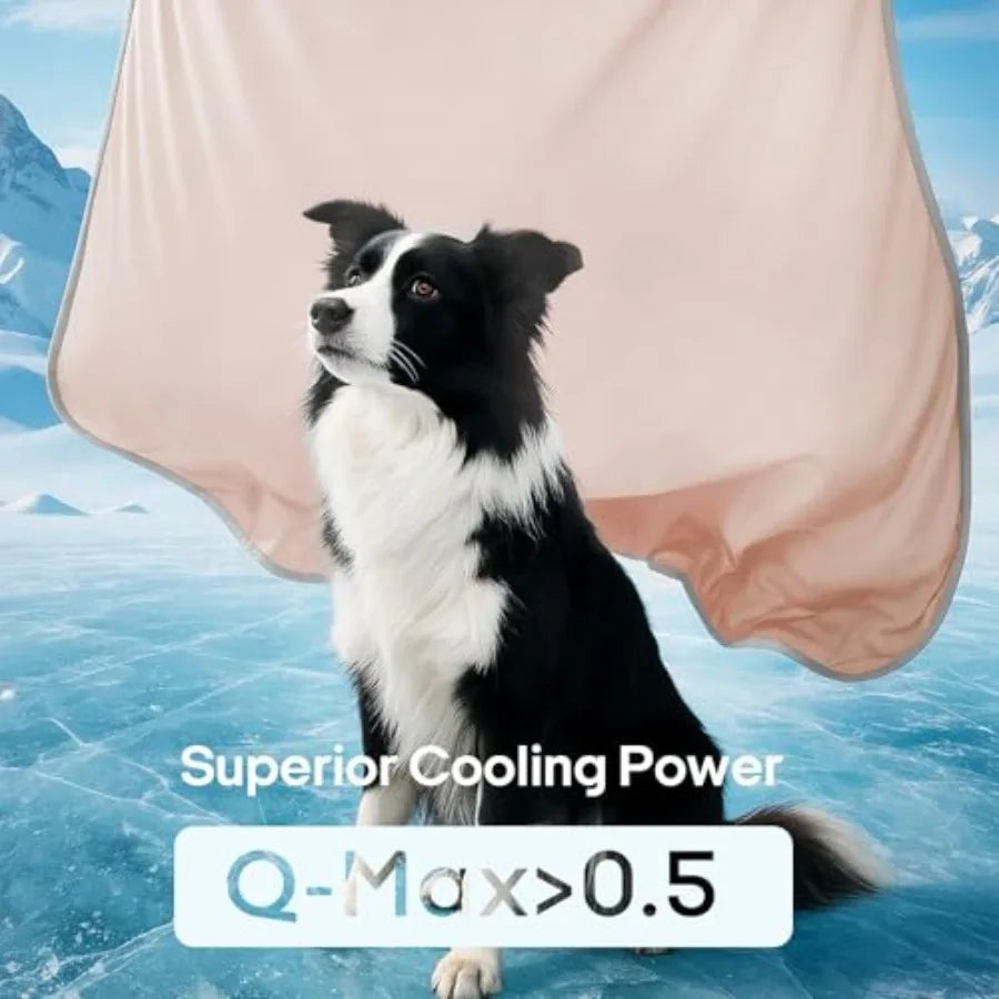 Premium Cooling Blanket for Dogs-Lightweight Fluffy Pet Throw and Bed Cover, Cooling Mat for Dogs and Puppies - Breathable,