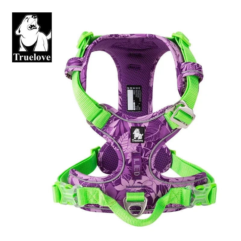 Dog Harness Camouflage Reflective Nylon Special Edition and Upgrade Version Easy to Adjust TLH5653, Explosion-proof Harness