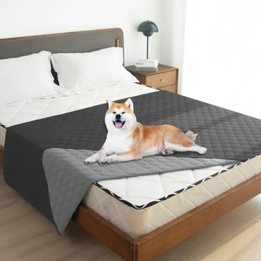 Double Sided Waterproof Dog Blanket Soft Pet Bed Cover Reversible Protect Furniture Couch Sofa Car for Small to Large Dogs