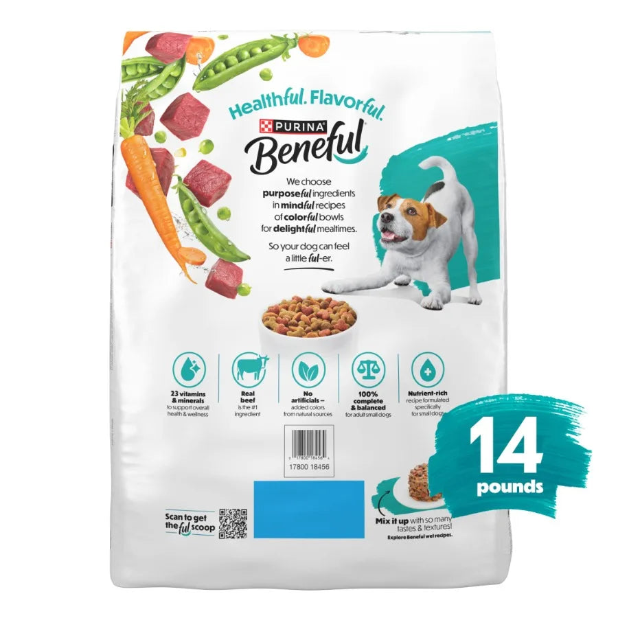 Purina Incredibites with Farm-Raised Beef Natural Small Breed Dry Dog Food with Added Vitamins, Minerals and Nutrients, 14 Bag,