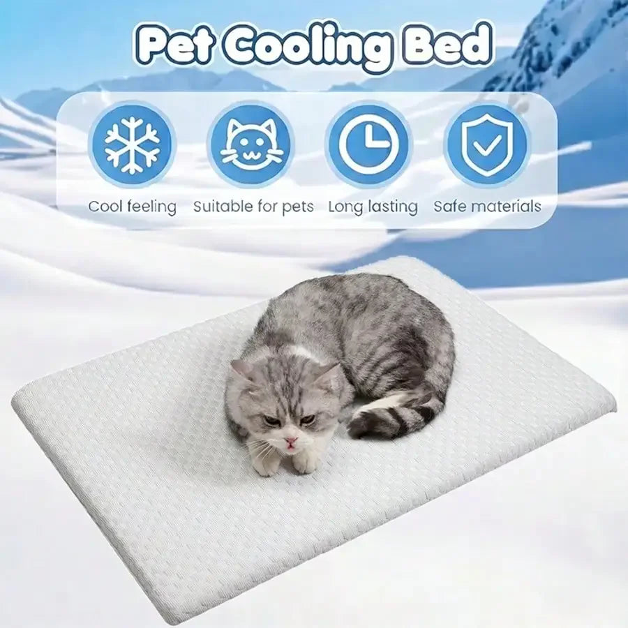 Sponge Cooling Dog Bed, Thick Padding Comfortable Cool Breathable Dog Nest, Non-Slip And Washable Cooling Small Dog Bed, Suitable For All Seasons