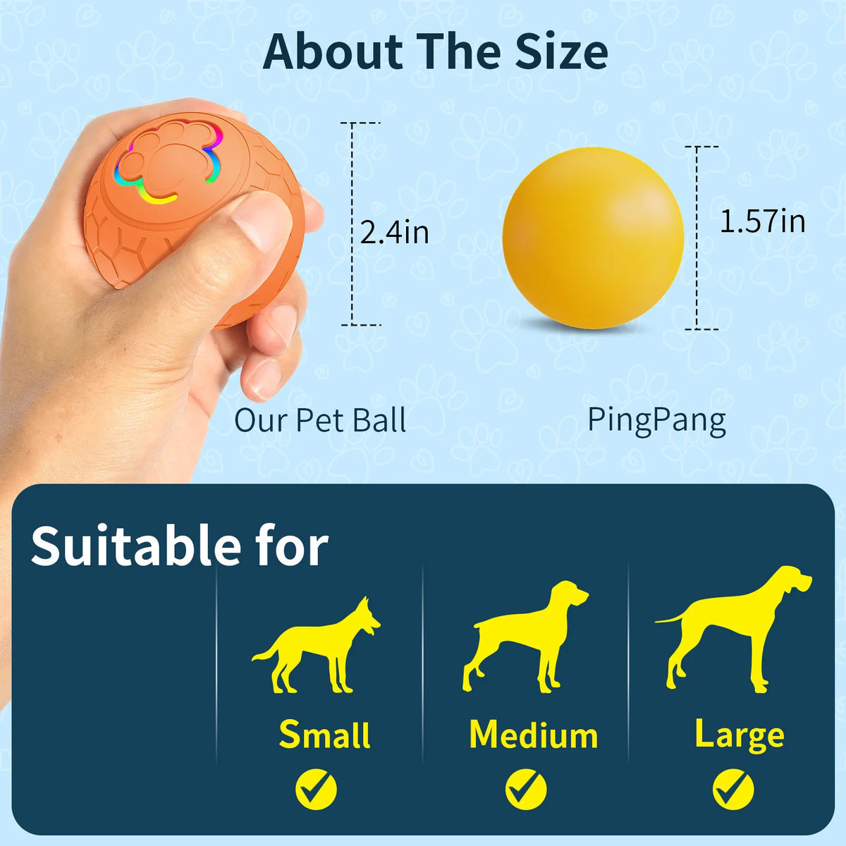 Smart Interactive Dog Toy Ball Electronic Pet Toy Ball Automatic Bouncing Rolling Toy Ball With Lights Puppy Product