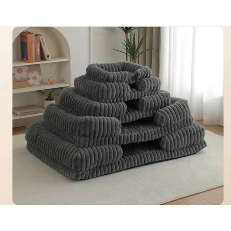 Calming Dog Bed Orthopedic Memory Foam Sofa Couch Waterproof Removable Cover Plush Mat for Small, Medium, and Large Dogs